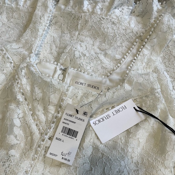💍 🆕 NWT Ivory Lace Dress - Bridal - Floret Studios (Nordstrom) - Picture 8 of 8